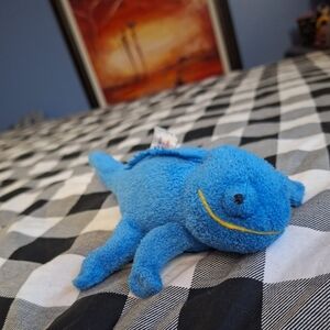 Gund Telus Critters Blue Lizard Chameleon Stuffed Gecko Rare Plush